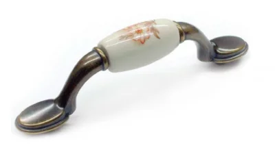 Gem: Ручка металлическая со вставкой "Альпийский цветок" - MZ.1275.F12.20.D30