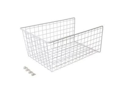 Корзина для белья откидная, ш=340мм, в=525мм, г=230мм, белая FIRMAX