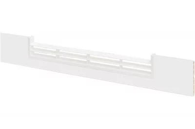 0419 Решётка вентиляционная для цоколя ПВХ H.100, L=600, белый (под покраску)
