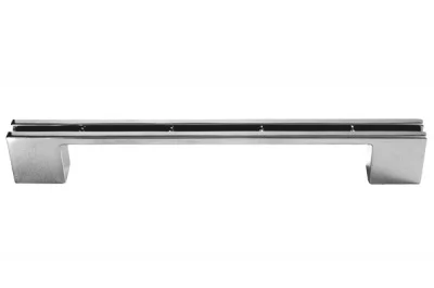 Ручка-скоба 160-192 мм, отделка хром глянец, под вставку