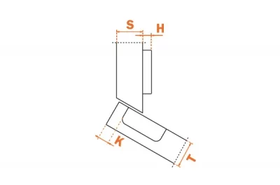 Петля 30" угловая