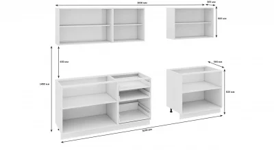 Кухонный гарнитур длиной - 300 см