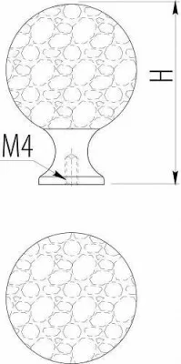 Ручка-кнопка CRYSTAL PALACE C 30мм, хром/стекло GTV GZ-CRPC30-01
