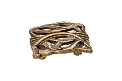 Ручка-скоба 32мм, отделка бронза античная "Флоренция"