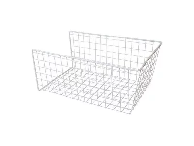 Корзина для белья откидная, ш=340мм, в=525мм, г=230мм, белая FIRMAX