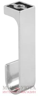 Штангодержатель для овальной штанги, центральный, хром, крепление к полке: WA0612CCR