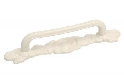 Ручка-скоба 96мм, отделка слоновая кость