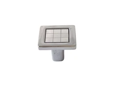 Ручка кнопка со вставкой Mico 6064, 02 хром