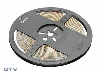 GTV: Светодиодная лента Flash 3528, 300 диодов, холодный белый, 24W, герметичная, 8мм, катушка 5м LD-3528-300-65-ZB