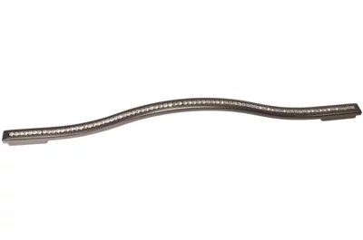 Ручка-скоба 320-288мм, отделка никель глянец воронёный + горный хрусталь