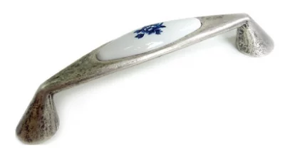 Cosma: Ручка металлическая со вставкой "Голубой цветок" - 12482.A62P.14M