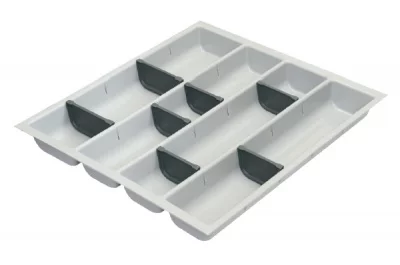 Composit 45 Ёмкость для столовых приборов в базу 450, цвет светло-серый/темно-серый (глянцевый)