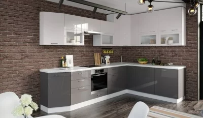 Комплект №9: Белый цоколь для кухни и набор для установки