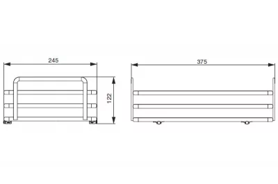 Ellite Комплект из 3-х сеток для колонны в базу 300, отделка титаниум