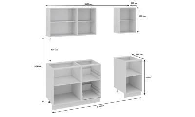 Кухонный гарнитур длиной - 210 см
