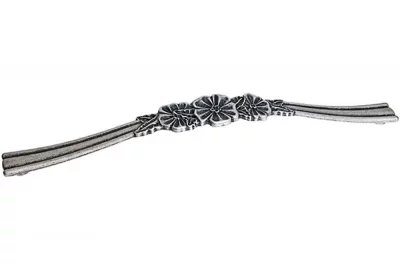 Ручка-скоба 320мм, отделка старое серебро с блеском