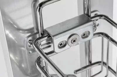 Сетка в базу 150 выдвижная с доводчиком, отделка хром