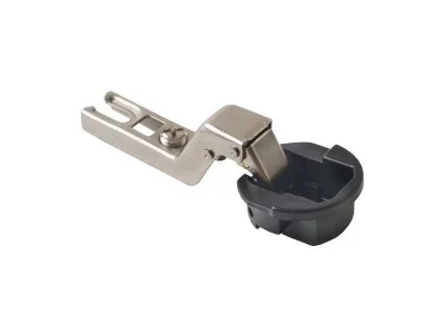 Петля QS для вкладных стеклянных дверей(под сверление), угол открывания 105°, черная