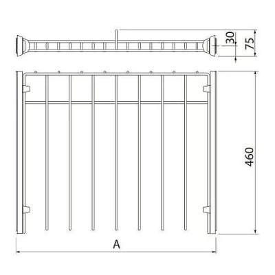 GTV: Вешалка для брюк SMART 900 мм (без направляющих) W-WSPD90-BP-60