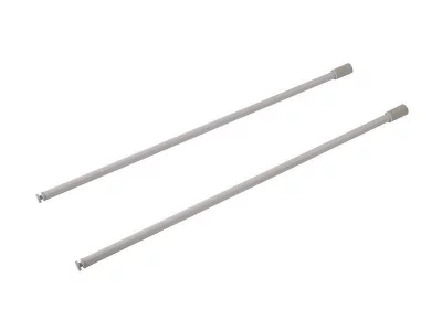 Рейлинг продольный Firmax глубина 450 мм серый, (2 рейлинга + 2 крепления)