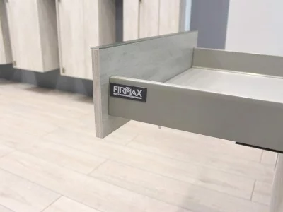 Комплект ящика Firmax Newline длина 500 мм, высота 84мм с доводчиком, серый