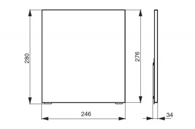 Подставка для планшета, 250х276х10мм, отделка дуб/черный бархат (матовый)