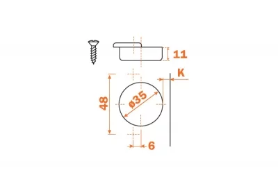 Петля 70" для угловых решений (bi-fold)