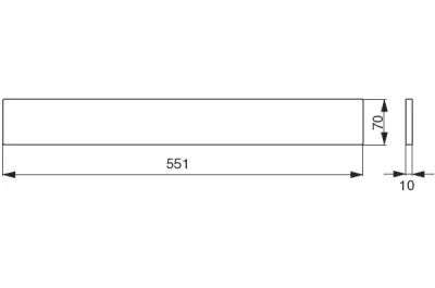 Вставка в полку, 551х70х10мм, отделка дуб