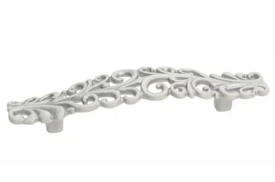 Ручка-скоба 96мм, отделка серебро винтаж