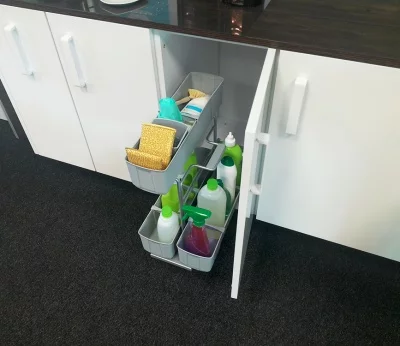 Kessebohmer: Контейнер для хозпринадлежностей «Клининг АГЕНТ» отделка - титан. Kessebohmer: Контейнер для хозпринадлежностей «Клининг АГЕНТ» отделка - титан.