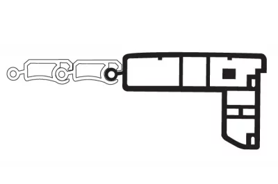 Профиль под установку ручки, цвет Бук, L=2.45м