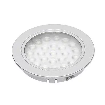 GTV: Светильник LED врезной Alvaro, 12V DC, 1.7W, 24 SMD3528, 200см провод с miniAMP (2 метиза, скоч 3M), теплый белый LD-AL24CB-53