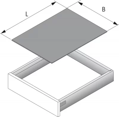 Hettich: 9135621: Противоскользящий коврик для ArciTech, 1076x623 мм, белый