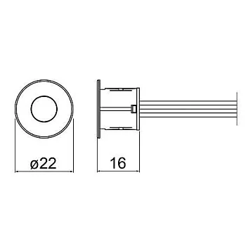 GTV: Сенсорный выключатель с регулируемой яркостью 12V - 24V DC, 1000мм кабель, белый AE-WDSB-10DIM