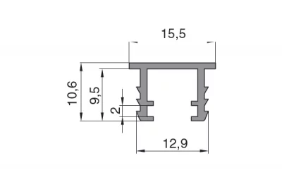Профиль для LED подсветки врезной, L=4000 мм, отделка белый матовый