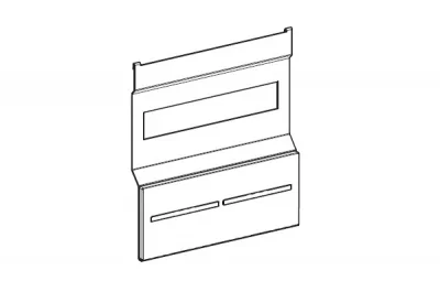 Держатель для ножей с 2-мя магнитами, 280х33х320мм, отделка белый бархат (матовый)