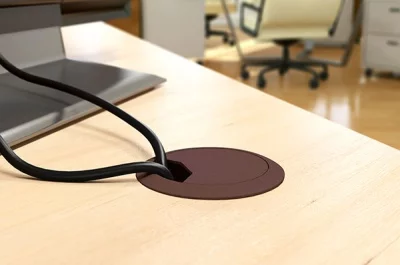 Заглушка кабель-канал, d.60, отделка темно-коричневый