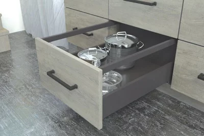 Комплект рейлингов для ящика Indigo, L=450, отделка орион серый: M-IND.RS2.450.OG