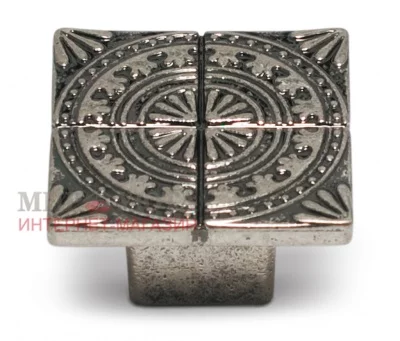 SPARTA Ручка-кнопка серебро состаренное: A-1434.G35