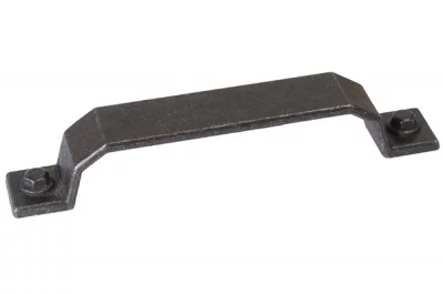 Ручка-скоба 128мм, отделка железо черное винтаж