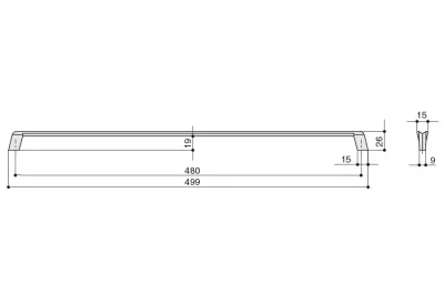 Ручка-скоба 480мм, отделка бронза античная французская