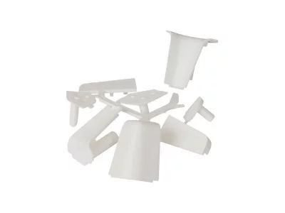 Комплект соединителей овального пристеночного бортика(ALF%/40), пластик, белый (4ч: 2*90гр,2 загл,1*135гр.)