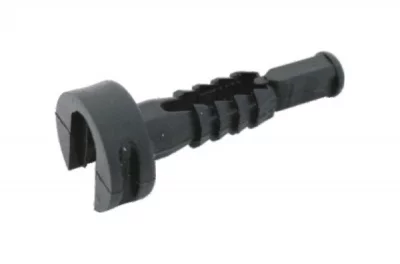 Полкодержатель врезной d.17мм, для ДСП 22-25мм, цвет чёрный