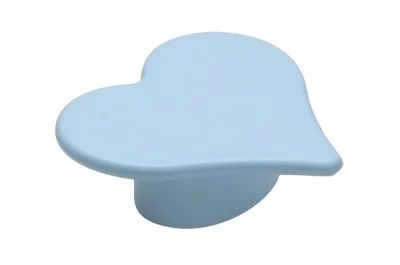 Ручка-кнопка 32 мм, 126*120, отделка голубая