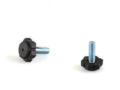 Опора с пластиковым основанием, М6, L=17мм, сталь, черная Опора с пластиковым основанием, М6, L=17мм, сталь, черная