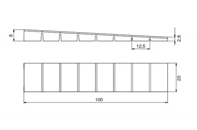 Клин для выравнивания, цвет темно-коричневый (за 100 штук)