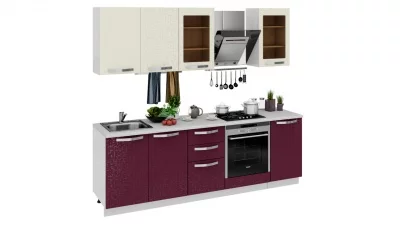 Кухонный гарнитур длиной - 240 см (со шкафом НБ)