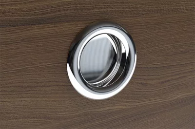 Ручка врезная, отделка хром глянец