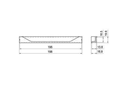 Врезная ручка, серебро