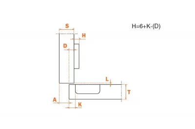 Петля 110" полунакладная с доводчиком